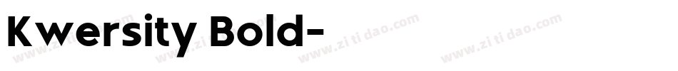 Kwersity Bold字体转换